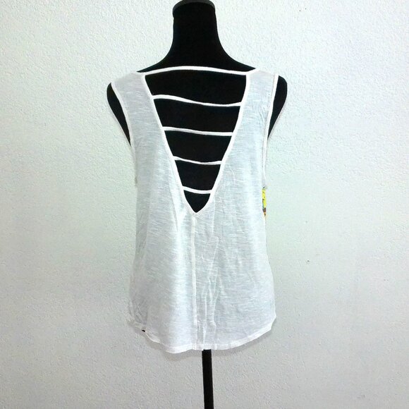 Spicewear, Stripe and daisy floral tank top, with golden/silver studs design. - Picture 7 of 11